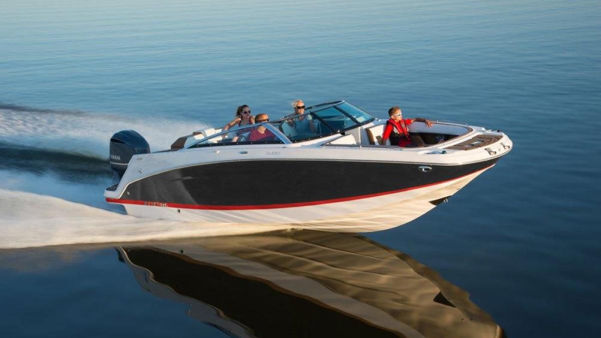 a small boat in a body of water