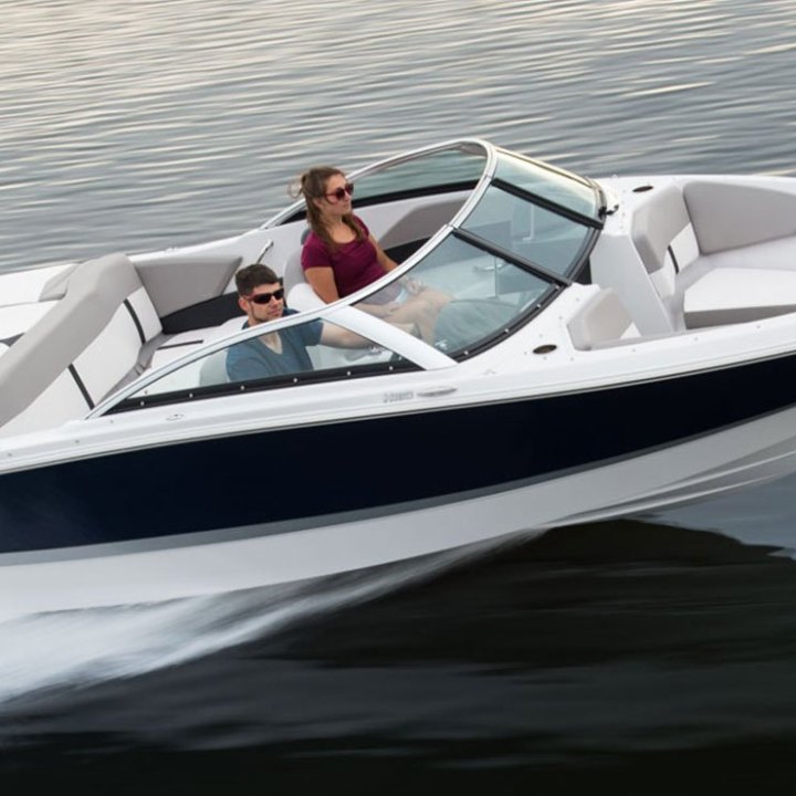 a small boat in a body of water