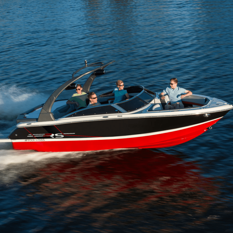 a small boat in a body of water