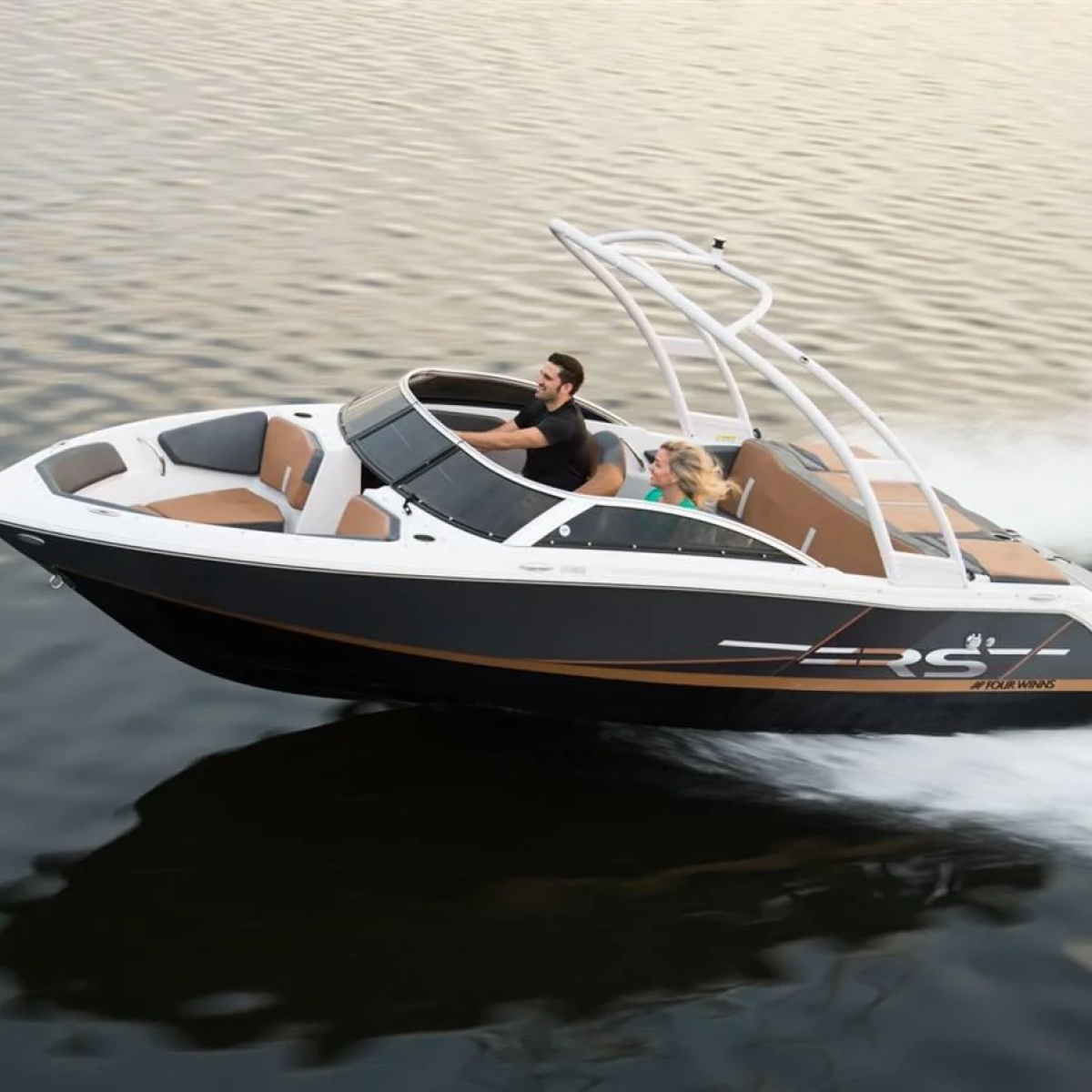 a small boat in a body of water